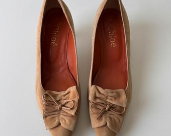 Chloé Brown Suede Kitten Heel Pumps 36 (US 6)