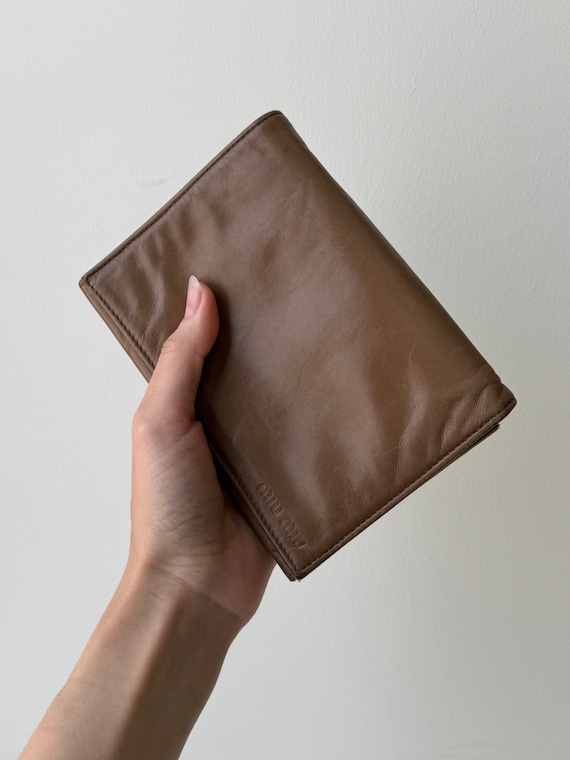 Vintage Miu Miu Brown Leather Wallet - Etsy
