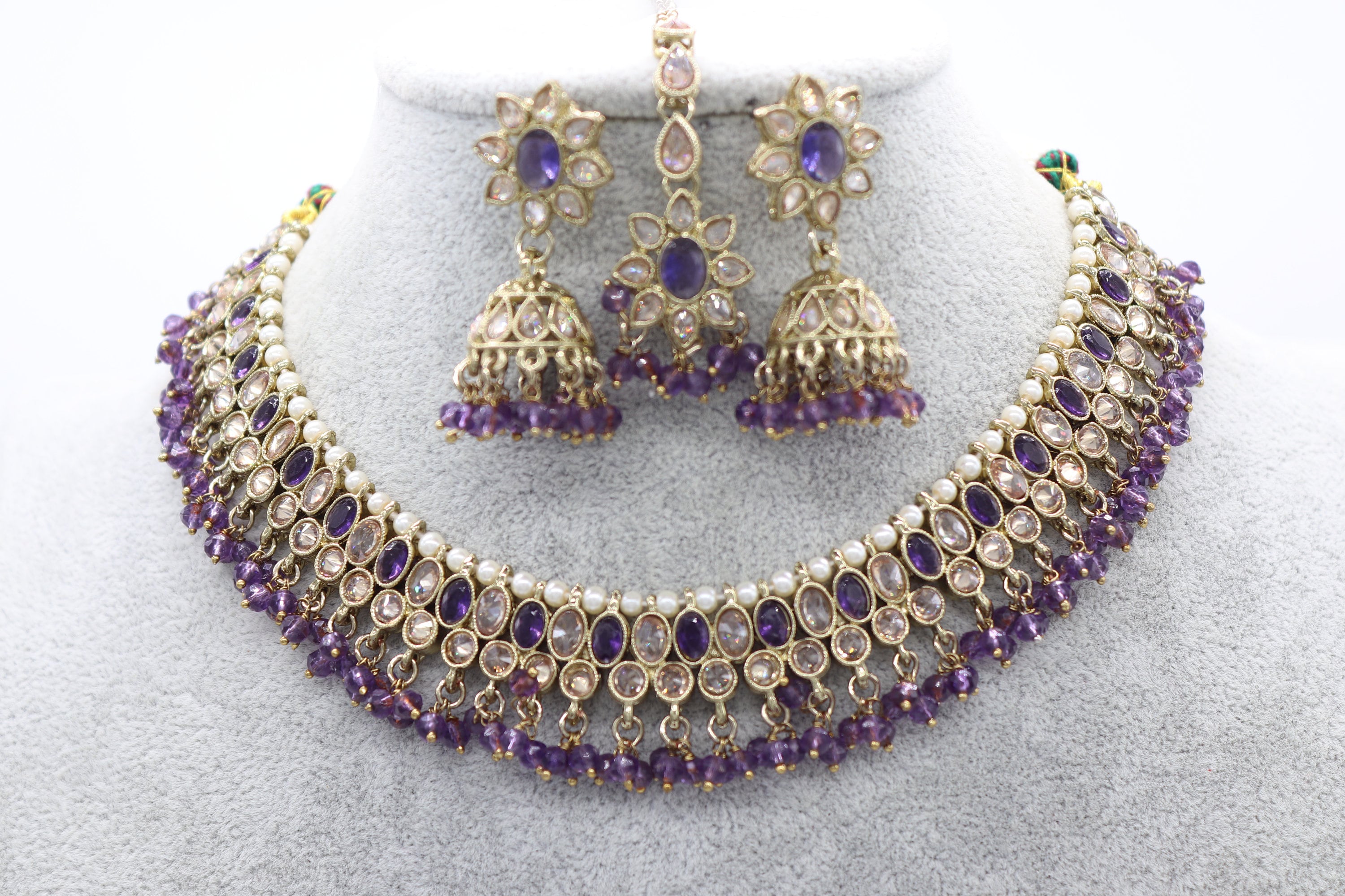 Buy Purple Gold Jewelry Online In India India - Main Image