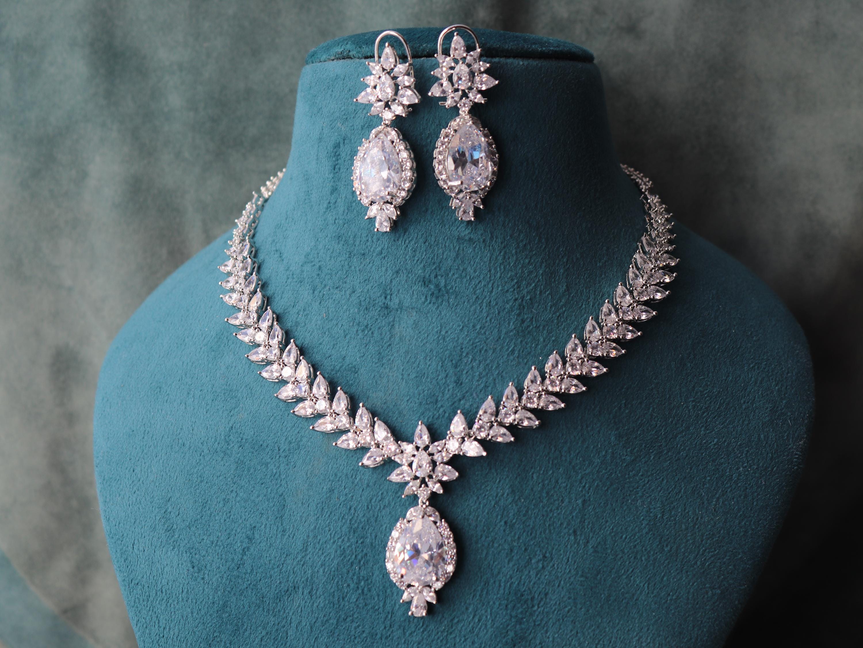 Fake Diamond Necklace Vintage - Etsy
