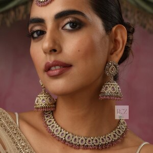 Mint polki choker: Indiase kundan-sieraden afbeelding 7