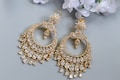 Gold CZ Chandelier Chaandbali Earrings: Indian Jewelry