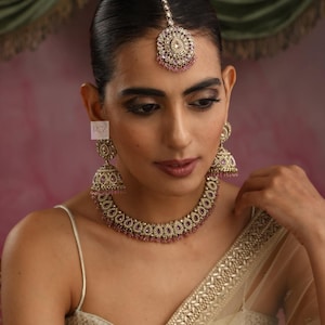Mint polki choker: Indiase kundan-sieraden afbeelding 3