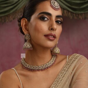 Mint polki choker: Indiase kundan-sieraden afbeelding 10