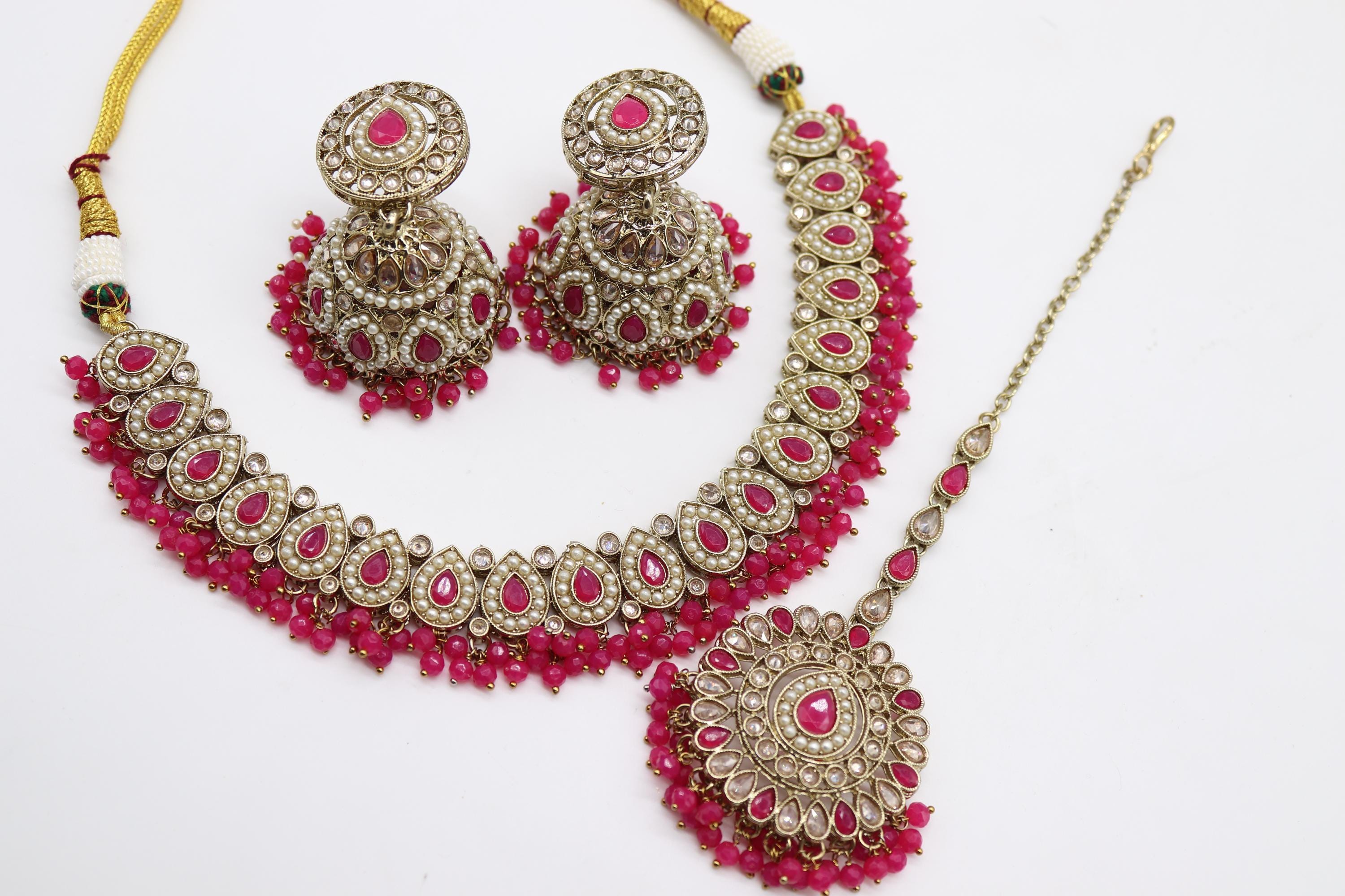 Magenta Jewelry Set