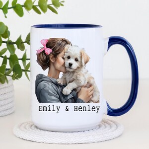 Custom Dog Mom Mug, Custom Pet Gift, Personalized Dog Lover gifts, dog owner gift personalized, Custom Dog Mug, Pet Portrait Mug, Mama Mug