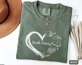 Comfort Colors® Book Lover Shirt, Cute Reading Shirt, Book Club T-Shirts, Gift for Book Lover, Reading Teacher Shirt, Book Lover Apparel