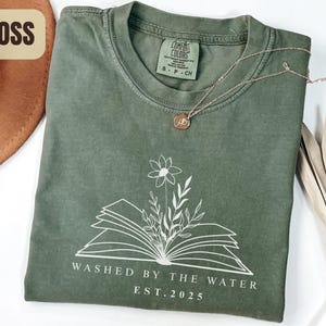 Custom Baptism Gift T-shirt Washed by the Water Christian Adult Baptism Gift Religious Apparel Personalized Gift for New Believer Shirt