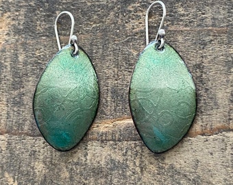 Enamel earrings by teresamatheson