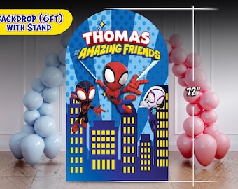 Spidey and His Amazing Friends Party Props & Backdrop – High-Quality Handmade