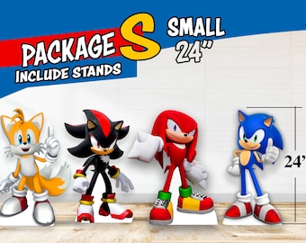 Sonic props, Sonic Backdrop, Party props, Shadow cutout, Knuckles cutout