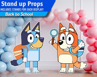 Bluey & Bingo Party Prop, Birthday Parties, Bluey pool party, Bluey back to school