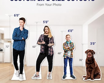 Custom Life Size Cutout from Photo, Personalized Photo Standee, Birthday, Graduation, Wedding & Party Decor