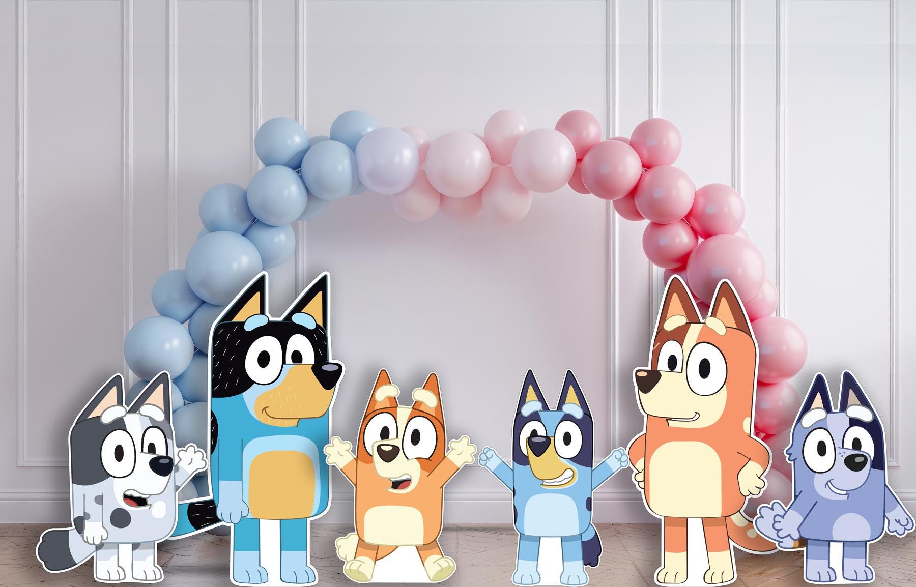 Bluey Family Party Props Set