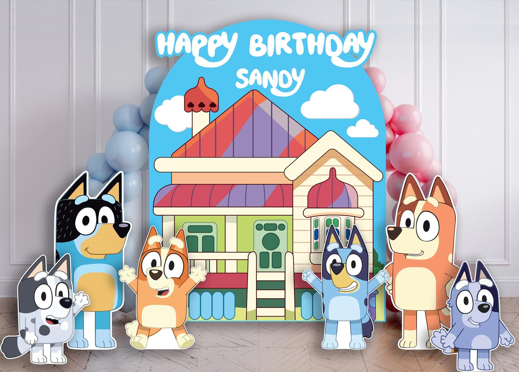 Bluey Family Party Props Set