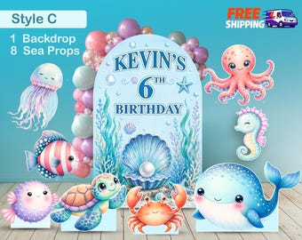 Under the Sea Birthday Party Decorations, Ocean Theme Cutouts