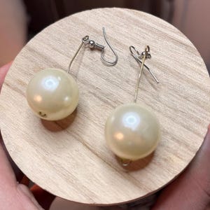 Big Pearl Bead Earrings