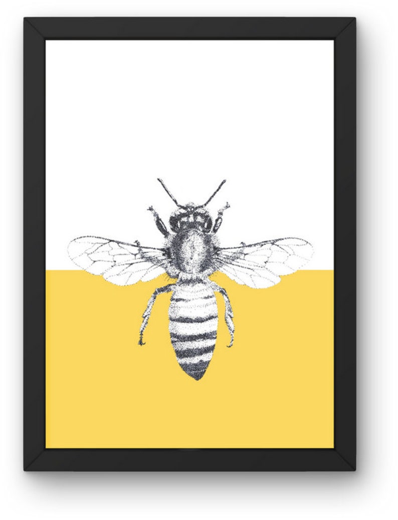 Original Dot Drawing, Honey Bee, Wall Decor, Printable and Downloadable ...