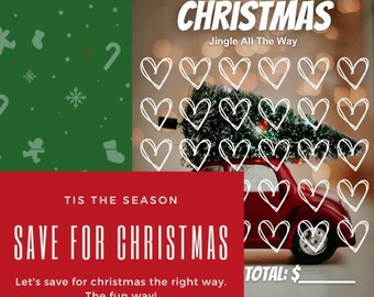 Christmas Vacation Savings Tracker Money Challenge Printable Family Budget