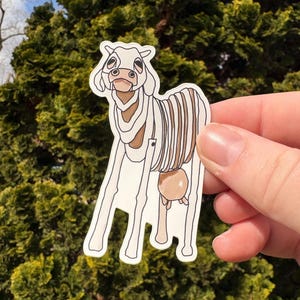 Adhesivo de vinilo blanco lechoso, resistente al agua, inspirado en el teatro de Broadway "Into the Woods".