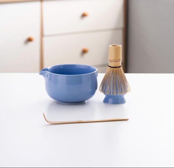 Set Matcha In Ceramica Rosa Con Gatto: Ciotola 17oz, Frusta In Bambù E Portafrusta, Paletta - Kit Da Tè Giapponese Completo