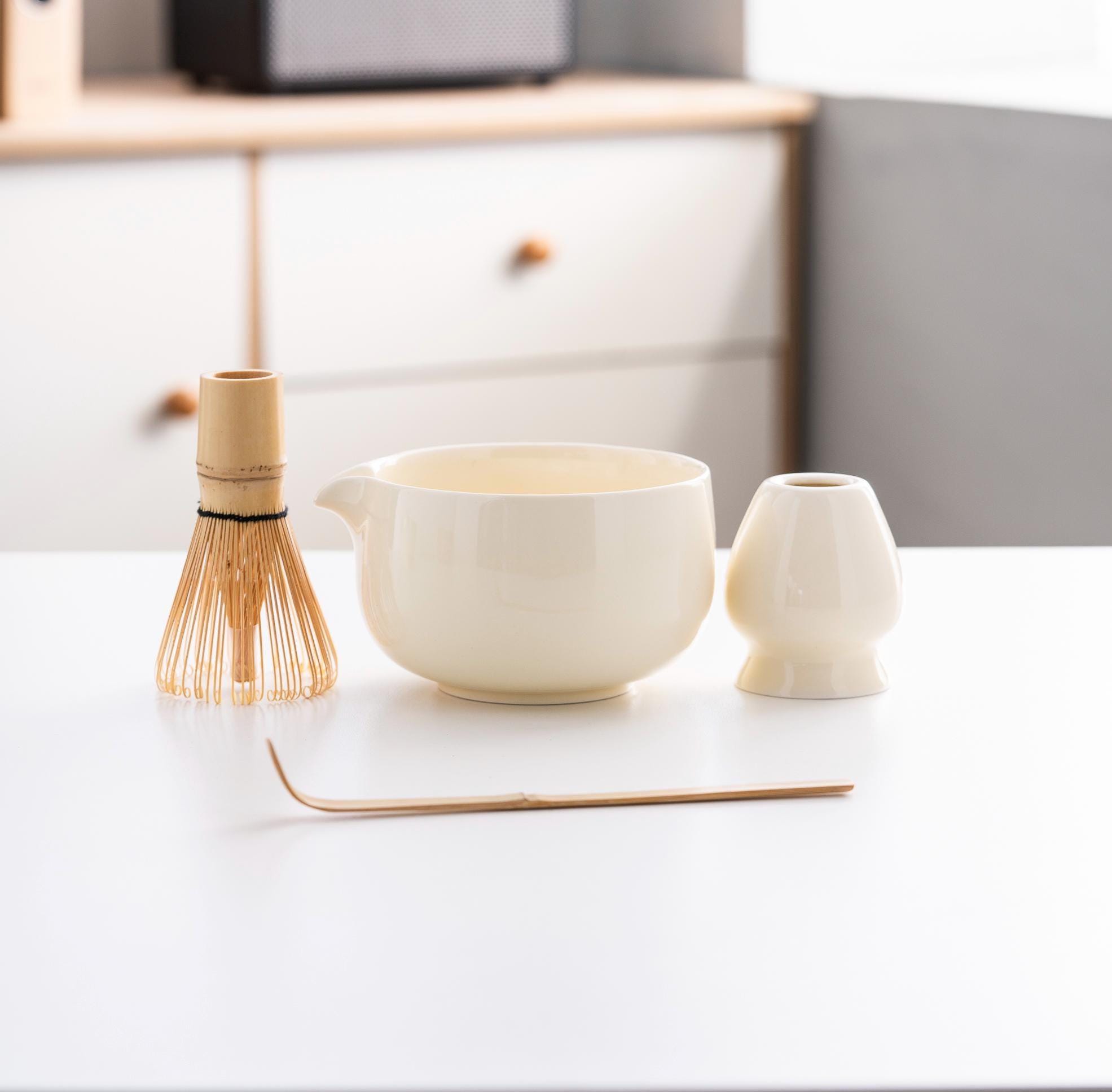 Kit Matcha Japonais Complet - Bol, Fouet Bambou, Tamis, Cuillère, Coffret Cadeau