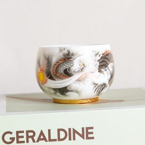 Dragon Pattern Ceramic Tea Cup Master Teacup 195ml