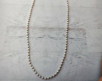 Gold Long Necklace Long Pearl Necklace Long Dainty | Etsy