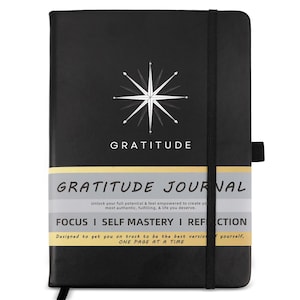 Gratitude Journal for Men & Women - Daily Self Care Journal for Happiness, Positivity, Affirmation, Inspirational - 5 Minute Journal Prompts