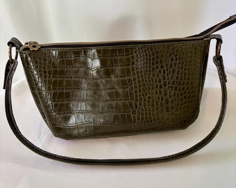 Groene kunstleren Jessica-tas/portemonnee van Sallie Tomato-patronen