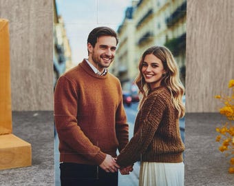 Personalized Rectangle Building Block,Custom Photo Puzzle Picture Building Block,Block for Couple,Wedding Anniversary Gift,Gifts for Her