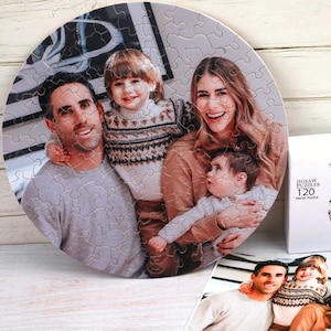 Custom Photo Wood Jigsaw Puzzle Pieces, Personalized Family Keepsake, Couples Gift