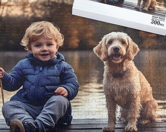 Custom Photo Wooden Jigsaw Puzzle, Personalized Family Keepsake (300/500/1000 Piece)