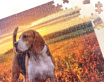 Gepersonaliseerde fotopuzzel van uw huisdier, 25.300 stukjes, puzzel van 1000 stukjes, fotopuzzel, op maat gemaakt houten familiespel, aandenken
