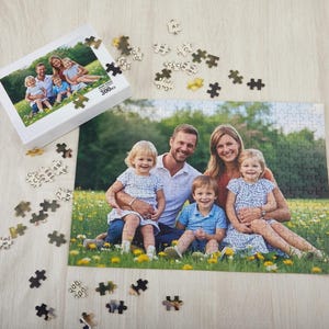 Rompecabezas fotográfico personalizado de 25 a 1000 piezas, rompecabezas de madera personalizado para niños y adultos, regalo para niños, mascotas y familia, regalo para el Día de la Madre.