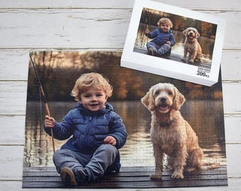 Personalized Wooden Puzzle for kids,Custom Jigsaw Puzzle,Family Gift,Photo Puzzle 300- 1000 Piece,,Create Your Own Puzzle,Christmas Gifts