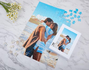 Personalized Puzzle Jigsaw Photo Puzzle Gift for Couple, Custom Puzzle Create Your Own Photo Puzzle, Couple Photo Jigsaw Puzzle,Gift for Her