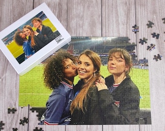 Personalized Photo Puzzle, Custom Wooden Jigsaw, Family Gift