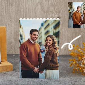 Personalized Photo Building Block,Custom Picture Building Block Puzzle,Anniversary Brick Photo Puzzle Gift for Couple,Wedding Gifts for Her