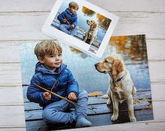 Personalized Wooden Puzzle for kids, Custom Puzzle Create Your Own Photo Puzzle,  Photo Puzzle 300--1000pcs, Christmas Gifts,Anniversay Gift