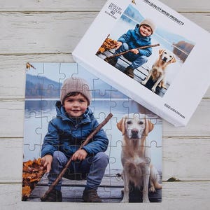 Personalized Wooden Photo Puzzle with 25-500pcs,Custom Jigsaw Puzzle of Different Shapes for Kids Wedding Family,Unique Home Decor Gifts