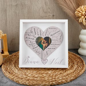 Personalized Reasons Why I Love You Valentine Puzzle, Custom Wooden Photo Puzzle with Frame, Couple Home Decor, Valentine&#39;s Day Gift for Her