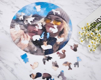 Rompecabezas de madera personalizado con foto, regalo personalizado para parejas