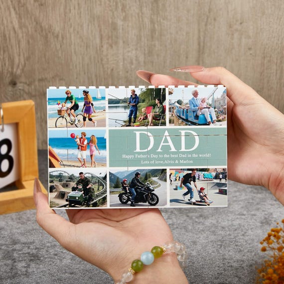 Custom Photo Puzzle Blocks, LEGO-Compatible Anniversary Gift