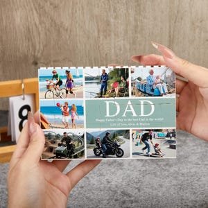 Personalized Photo Puzzle Blocks, LEGO-Compatible Gift for Daddy,Custom Father’s Day Gift, Adult DIY Building Set, Family Memory Wall Art