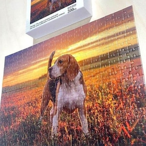 Personalized Pet Portrait Photo Puzzle, Custom Puzzle with 300-1000 Pieces, Create Your Own Photo Puzzle, Anniversary Gift