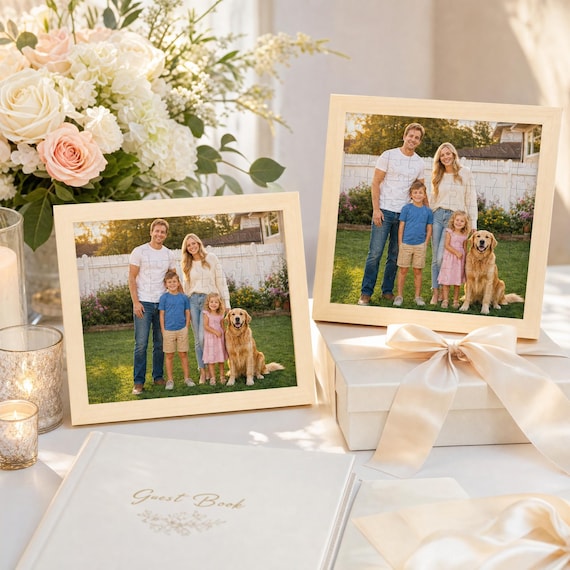 Custom Photo Puzzle with Frame, Wooden Jigsaw Keepsake Gift