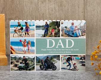 Personalized Photo Puzzle Blocks, LEGO-Compatible Gift for Daddy,Custom Father’s Day Gift, Adult DIY Building Set, Family Memory Wall Art