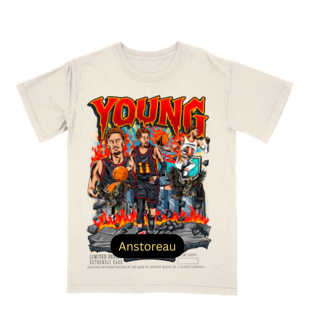 Vintage 90s Trae Young Shirt Homage Retro Classic Graphic Tee Bootleg Bestseller Unisex Sport Sweatshirt Gift