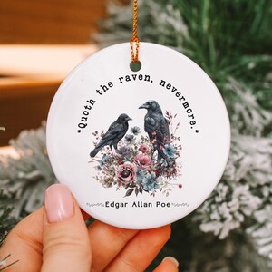 Edgar Allan Poe Ornament Poe Lovers Gift Edgar Poe Lover Gift Edgar Allen Poe Ornament Unique Poe Gift Poe Literary Gift Christmas Poe Gifts